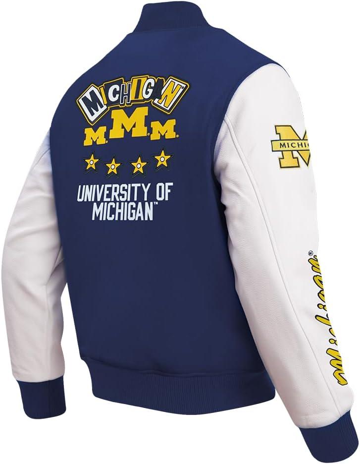 image:imagePro Standard NCAA mens Mens College Campus Ransom Varsity JacketMidnight NavyWhite