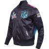Pro Standard Mens NFL Super Bowl 60 Satin Jacket(Black/Multi)