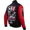Pro Standard NCAA mens Mens College Campus Ransom Varsity Jacket(Black/Red)
