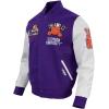 Pro Standard NCAA mens Mens College Campus Ransom Varsity Jacket(Purple/White)