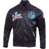 Pro Standard Mens NFL Super Bowl 60 Satin Jacket(Black/Multi)