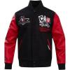 Pro Standard NCAA mens Mens College Campus Ransom Varsity Jacket(Black/Red)