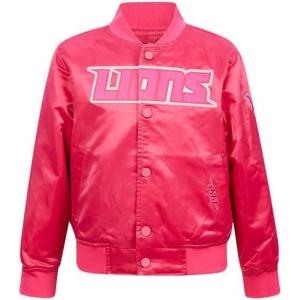 Detroit Lions Triple Pink Toddler Girls Satin Coat by Pro Standard(Beetroot Purple)