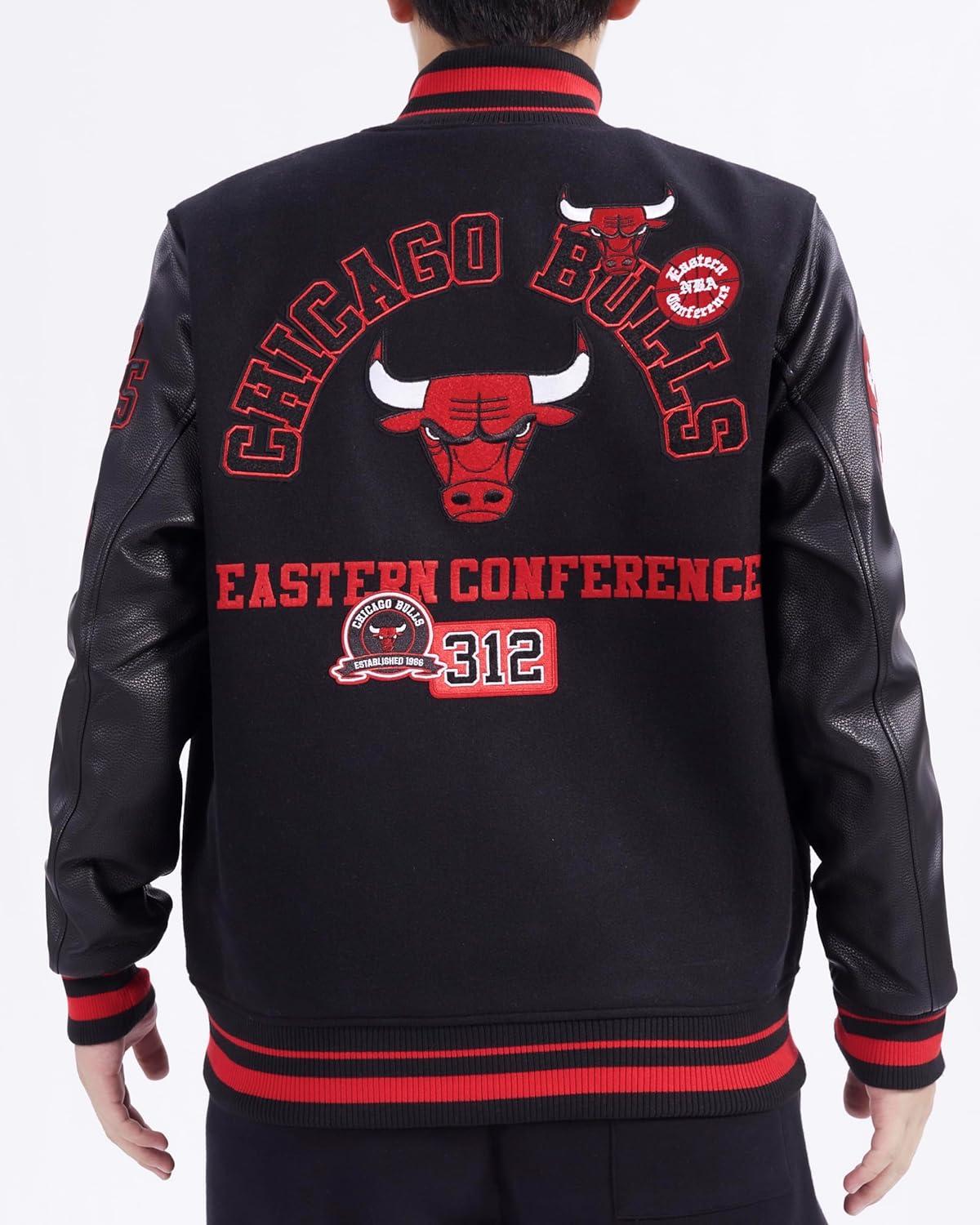 image:imagePro Standard Mens NBA Area Code Wool Varsity JacketBlackRedBlack