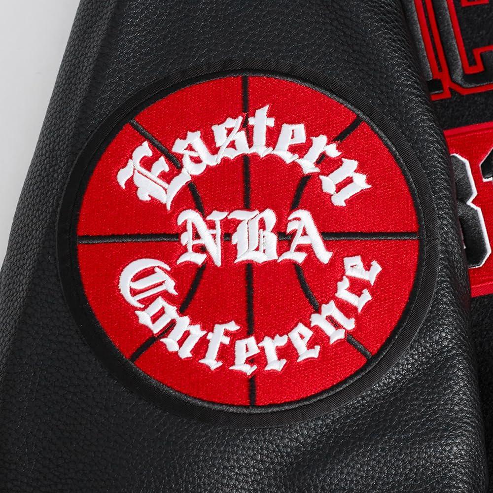 image:imagePro Standard Mens NBA Area Code Wool Varsity JacketBlackRedBlack