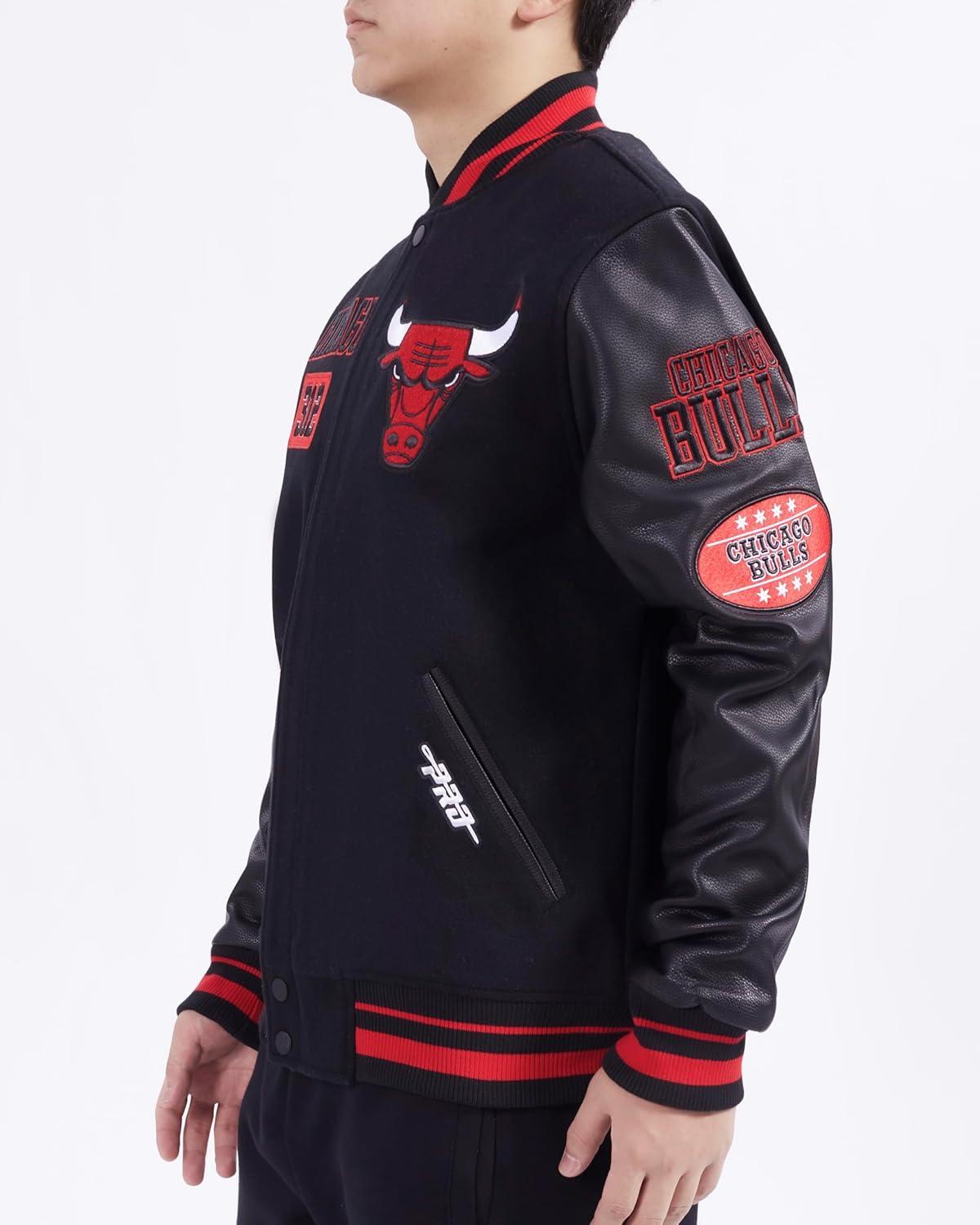 image:imagePro Standard Mens NBA Area Code Wool Varsity JacketBlackRedBlack