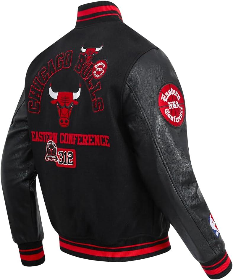 image:imagePro Standard Mens NBA Area Code Wool Varsity JacketBlackRedBlack