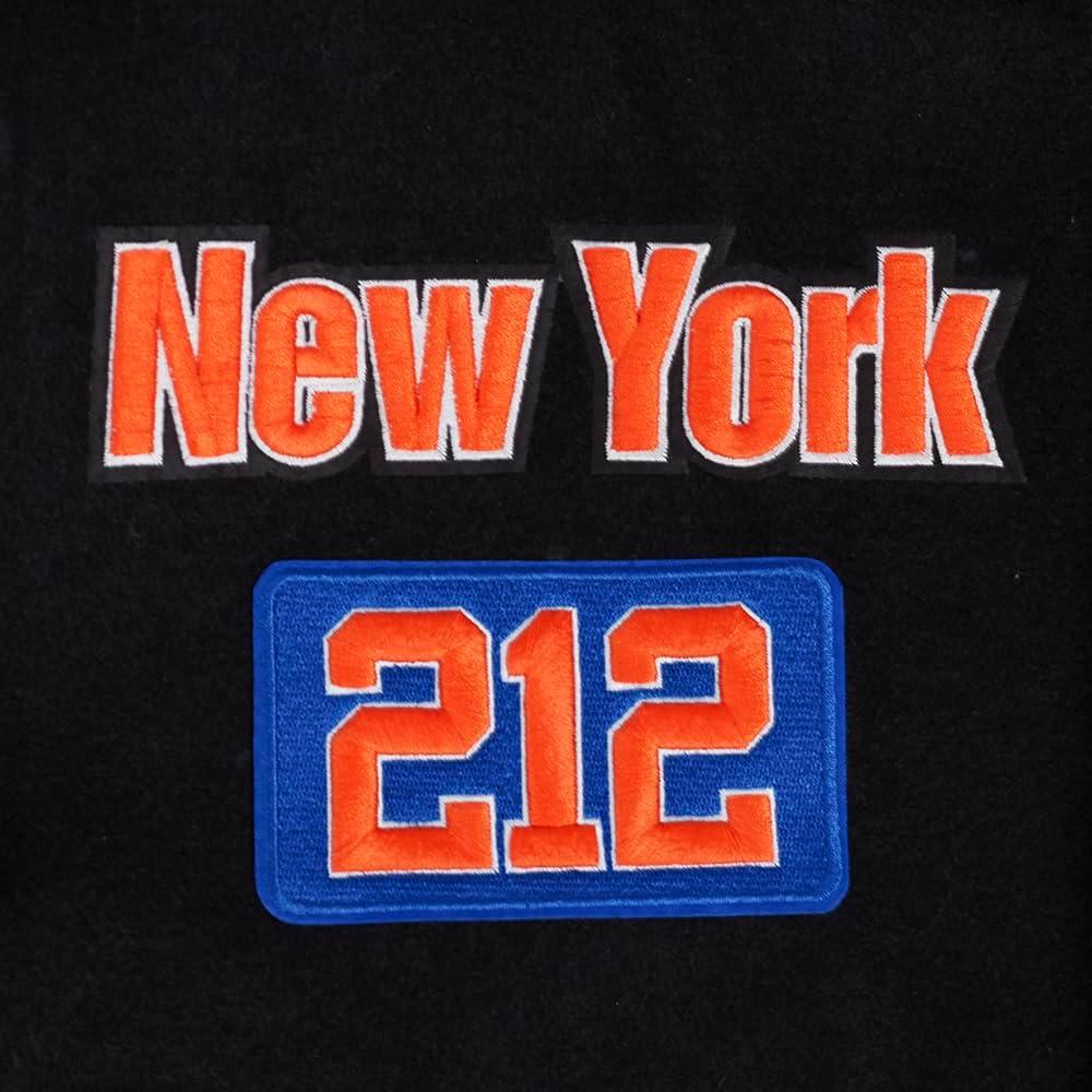 image:imagePro Standard Mens NBA Area Code Wool Varsity JacketBlackRoyal BlueBlack