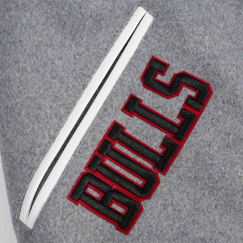 image:imagePro Standard Mens NBA Area Code Wool Varsity JacketHeather GreyWhiteBlack
