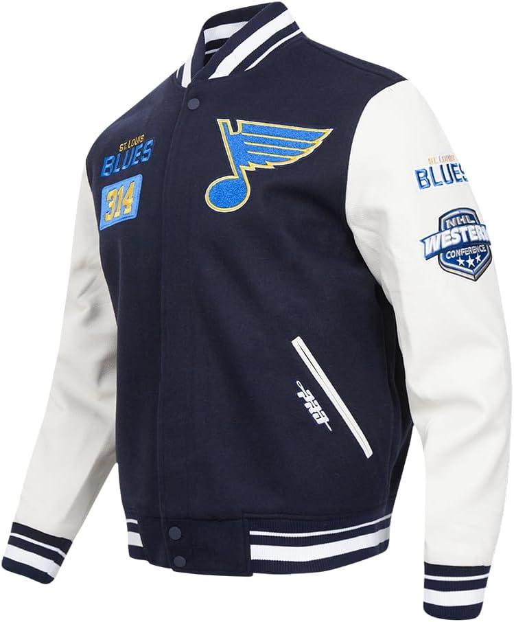image:imagePro Standard Mens NBA Area Code Wool Varsity JacketMidnight NavyWhite