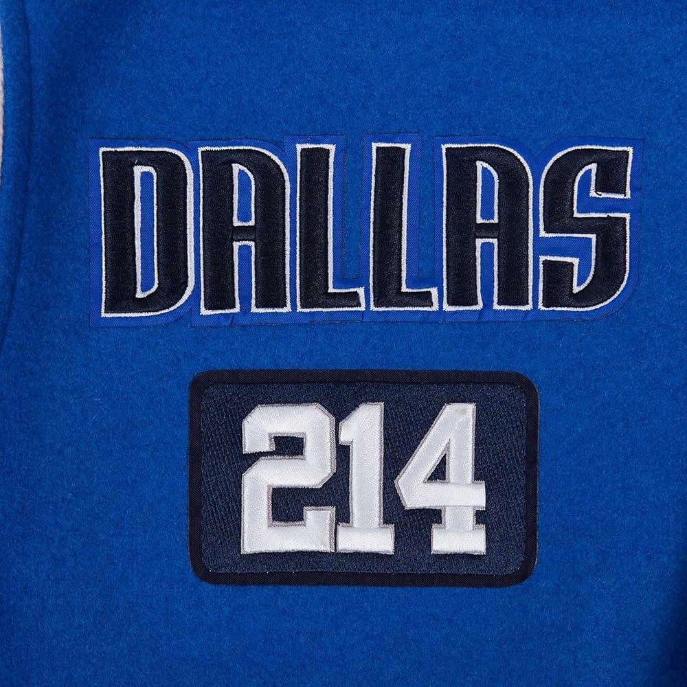 image:imagePro Standard Mens NBA Area Code Wool Varsity JacketRoyal BlueWhite