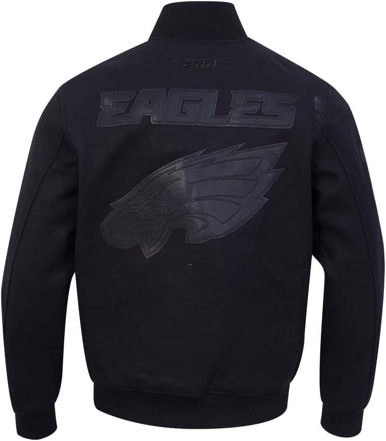 image:imagePro Standard Mens NFL Washed Vanguard Varsity JacketBlack