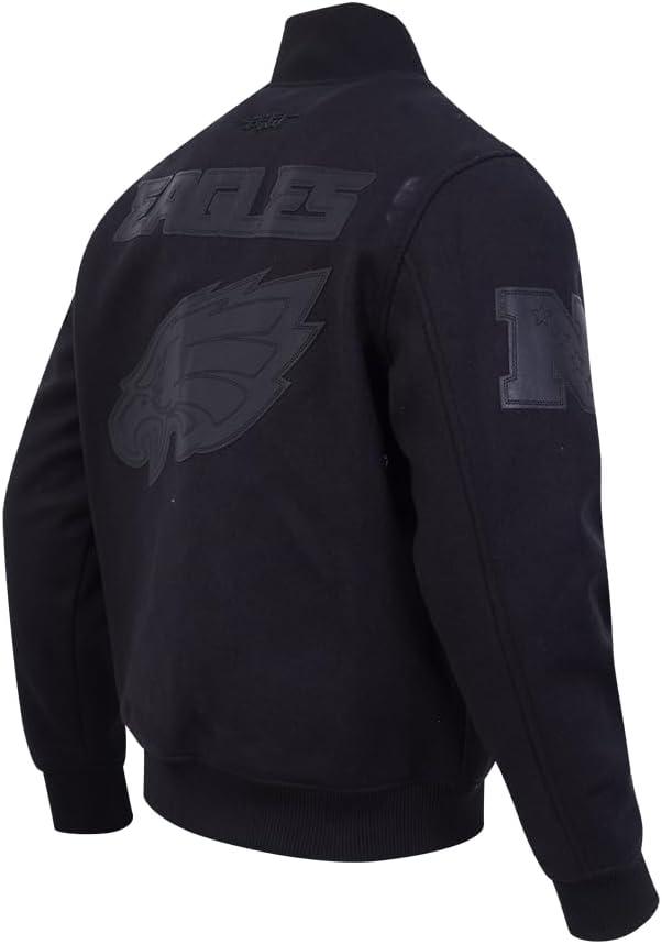 image:imagePro Standard Mens NFL Washed Vanguard Varsity JacketBlack