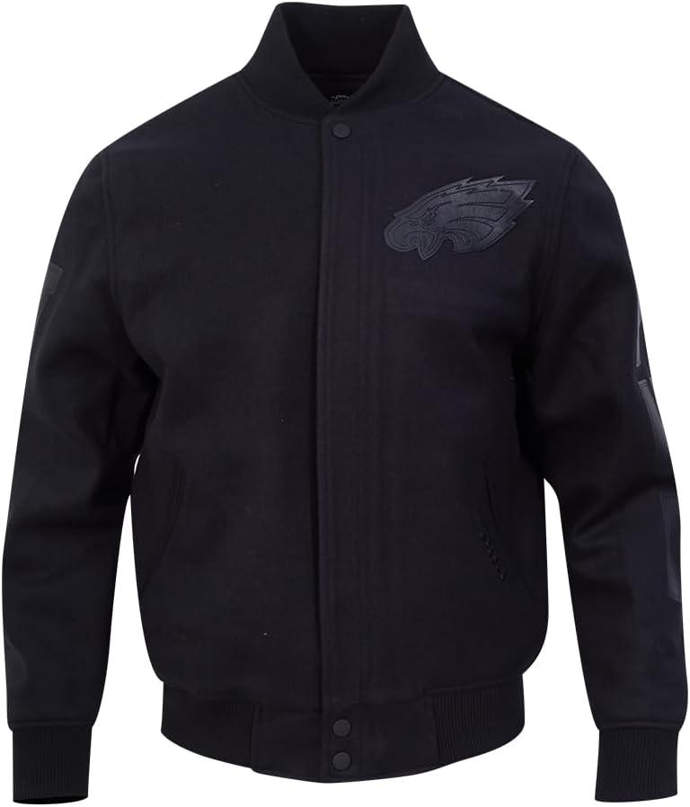 image:imagePro Standard Mens NFL Washed Vanguard Varsity JacketBlack