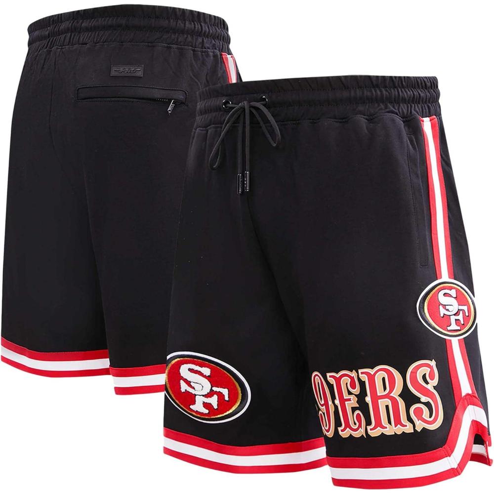 image:imagePro Standard Mens Black San Francisco 49ers Classic Chenille Shorts