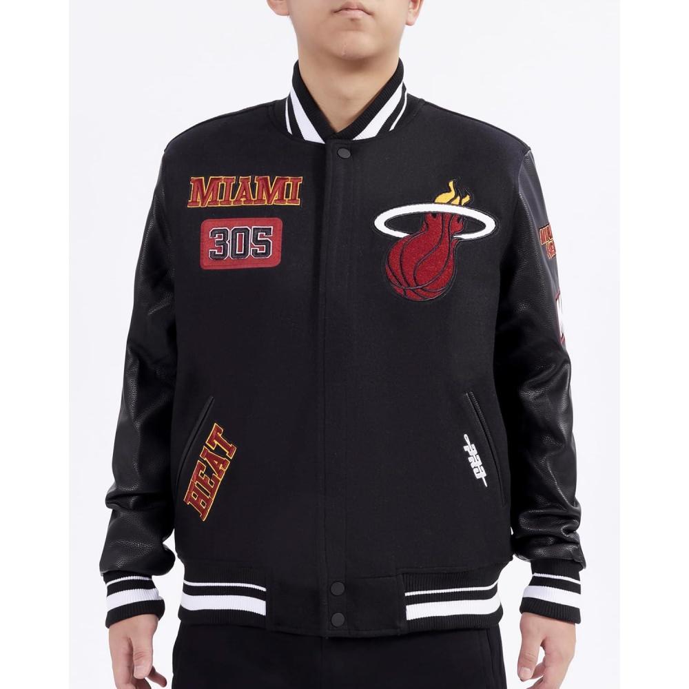 image:imagePro Standard Mens NBA Area Code Wool Varsity JacketBlack