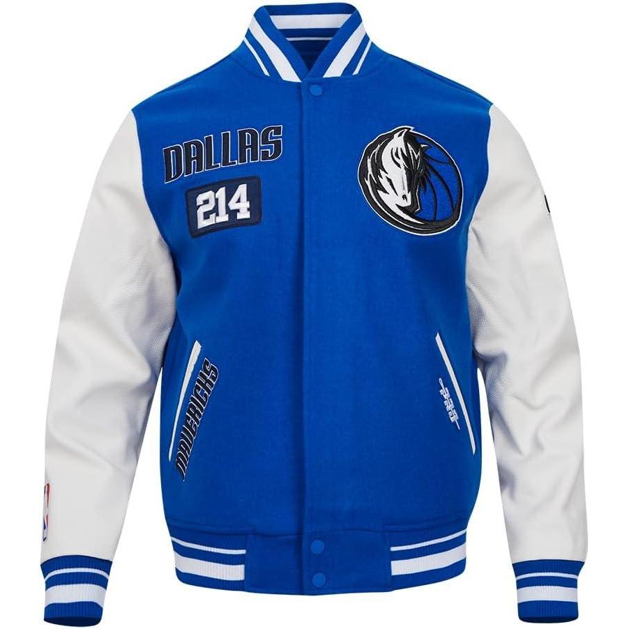 image:imagePro Standard Mens NBA Area Code Wool Varsity JacketRoyal BlueWhite