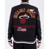 Pro Standard Mens NBA Area Code Wool Varsity Jacket(Black)