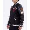 Pro Standard Mens NBA Area Code Wool Varsity Jacket(Black)
