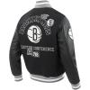 Pro Standard Mens NBA Area Code Wool Varsity Jacket(Black/Gray)