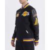 Pro Standard Mens NBA Area Code Wool Varsity Jacket(Black/Purple)