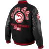 Pro Standard Mens NBA Area Code Wool Varsity Jacket(Black/Red/Black)