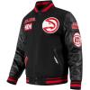 Pro Standard Mens NBA Area Code Wool Varsity Jacket(Black/Red/Black)