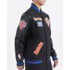 Pro Standard Mens NBA Area Code Wool Varsity Jacket(Black/Royal Blue/Black)