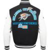 Pro Standard Mens NBA Area Code Wool Varsity Jacket(Black/White)