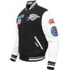 Pro Standard Mens NBA Area Code Wool Varsity Jacket(Black/White)