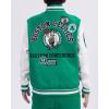 Pro Standard Mens NBA Area Code Wool Varsity Jacket(Kelly Green/ White)