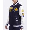 Pro Standard Mens NBA Area Code Wool Varsity Jacket(Midnight Navy/White)