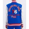 Pro Standard Mens NBA Area Code Wool Varsity Jacket(Royal Blue/Red)