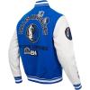 Pro Standard Mens NBA Area Code Wool Varsity Jacket(Royal Blue/White)