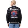 Pro Standard Mens NFL Team Badge Satin Jacket(Black)