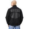 Pro Standard Mens NFL Washed Vanguard Varsity Jacket(Black)