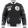 Pro Standard Mens NBA Area Code Wool Varsity Jacket(Black/Gray)
