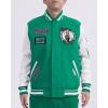 Pro Standard Mens NBA Area Code Wool Varsity Jacket(Kelly Green/ White)