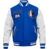 Pro Standard Mens NBA Area Code Wool Varsity Jacket(Royal Blue/White)