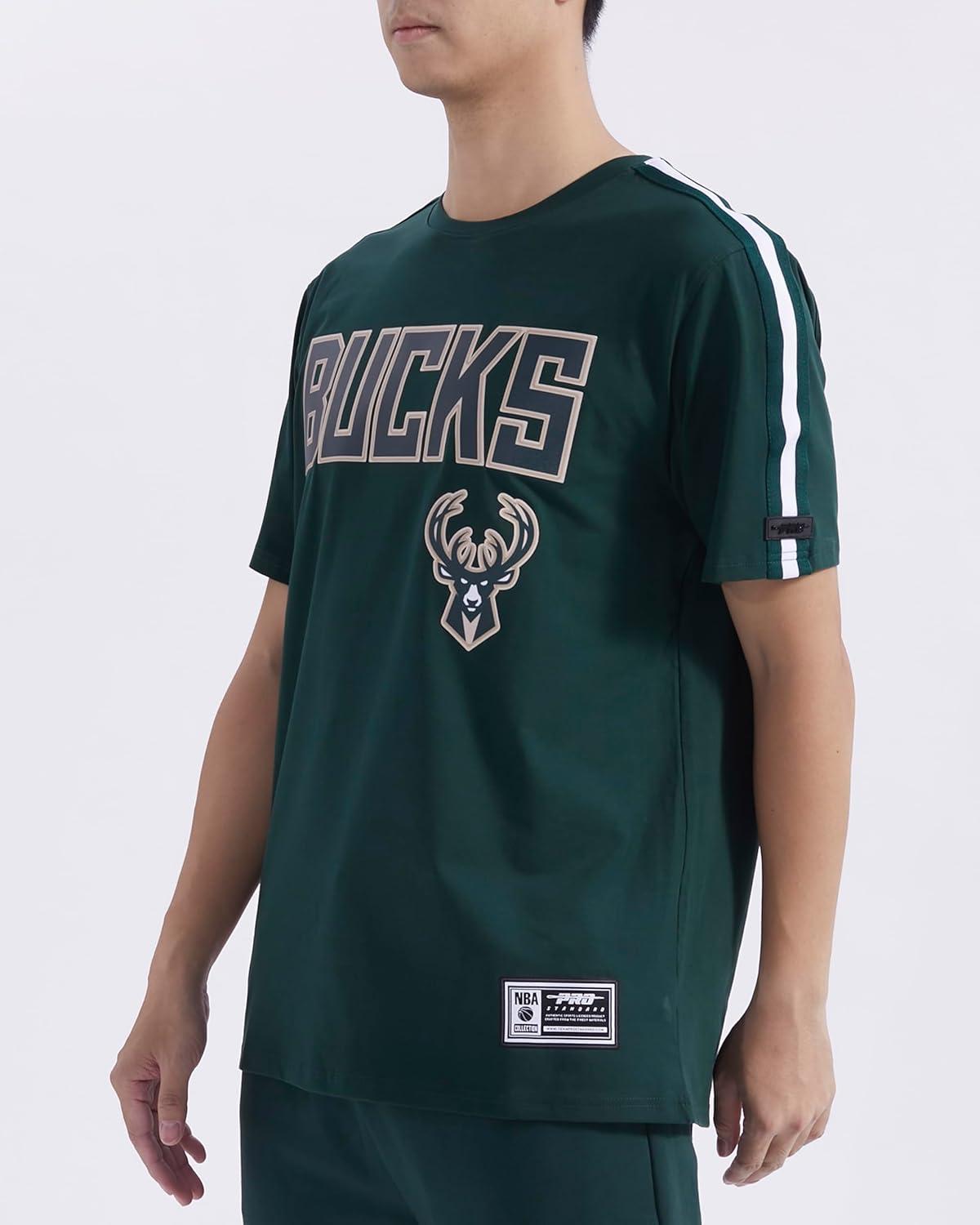 image:imagePro Standard NBA Mens Mens NBA Mesh Cotton Taping TeeForest Green