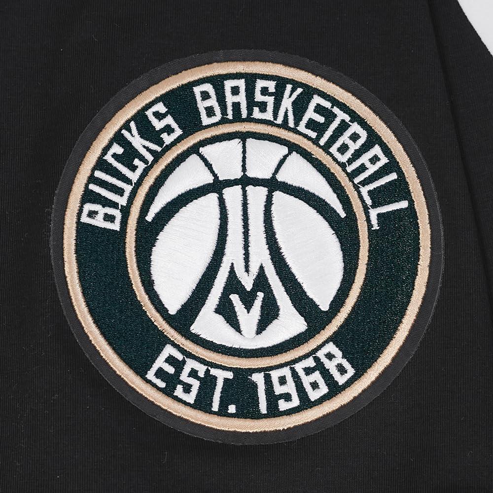 image:imagePro Standard NBA Mens Mens NBA Milwaukee Bucks Classic Player Cotton Short Sleeve TeeBlack