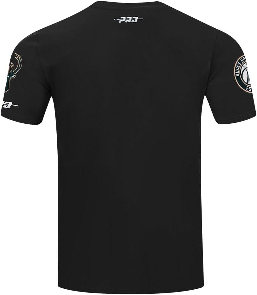 image:imagePro Standard NBA Mens Mens NBA Milwaukee Bucks Classic Player Cotton Short Sleeve TeeBlack