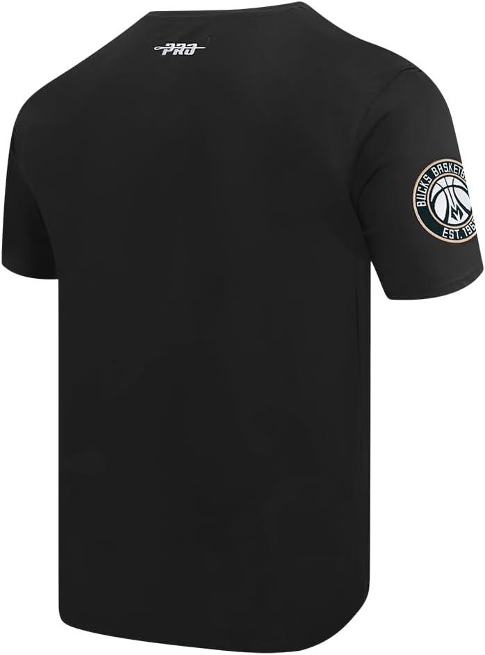 image:imagePro Standard NBA Mens Mens NBA Milwaukee Bucks Classic Player Cotton Short Sleeve TeeBlack