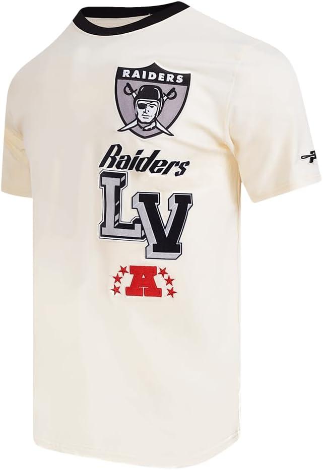 image:imageRetro Cascade Las Vegas Raiders Mens Ringer Tee EggshellBlack by Pro StandardEggshell Black