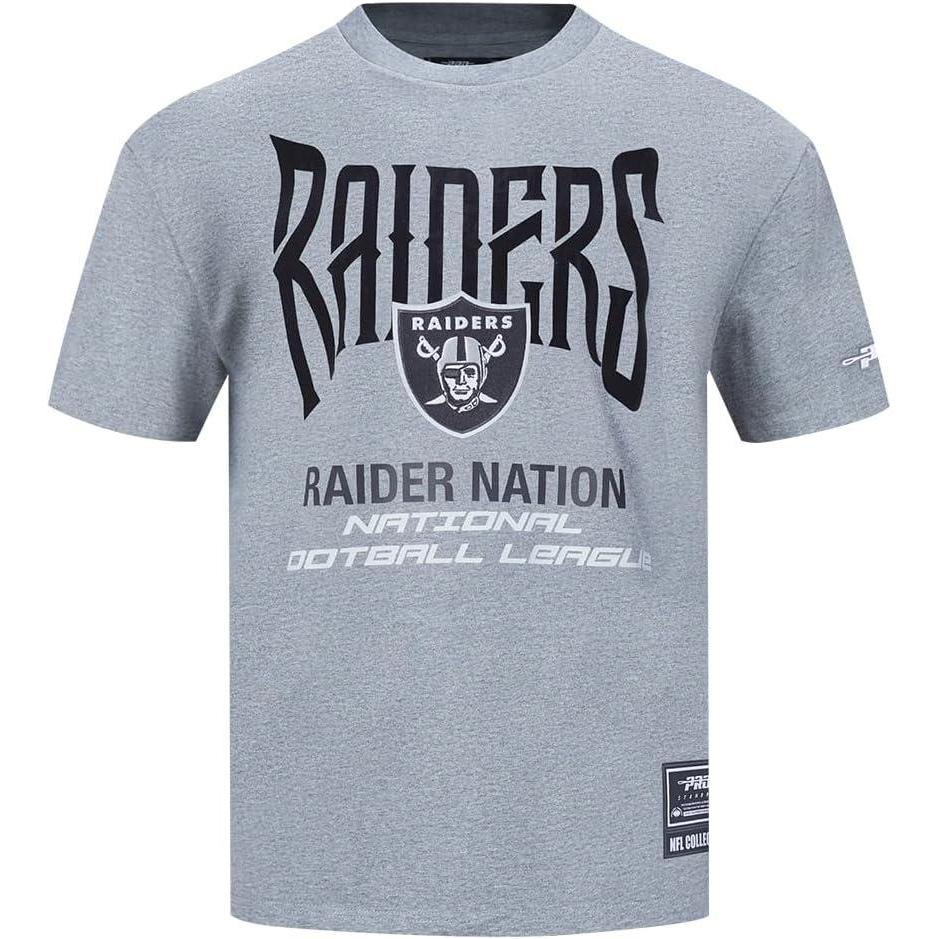 image:imageLas Vegas Raiders City Tour 20 Mens Cotton Jersey Drop Shoulder Tee Dark Heather Gray by Pro StandardDark Heather Gray