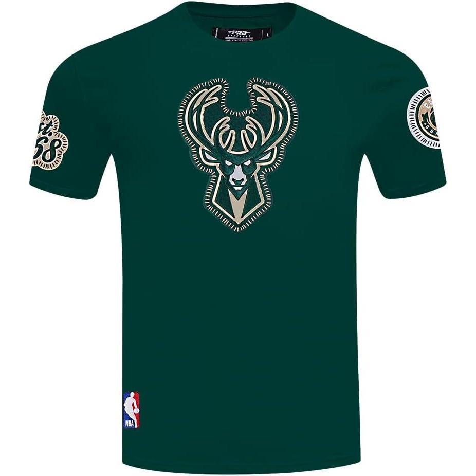 image:imagePro Standard NBA Mens Mens NBA DIY Pick Stitch Cotton Short Sleeve TeeForest Green