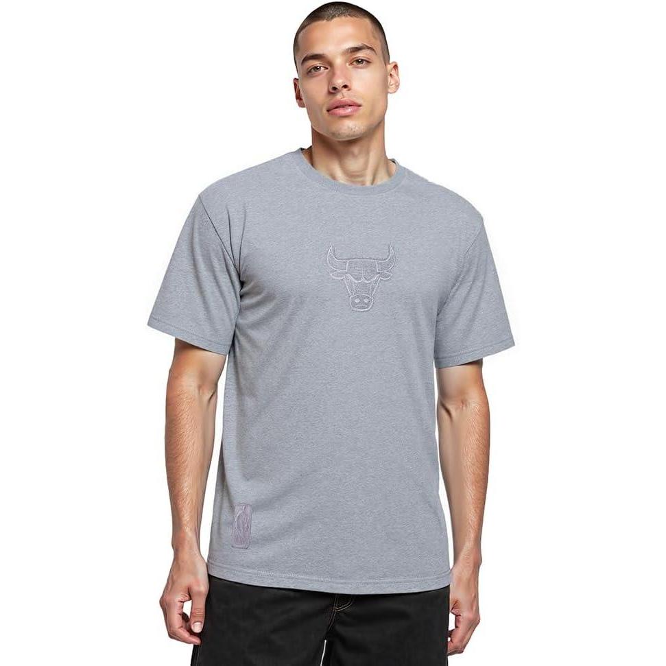image:imagePro Standard NBA Mens Mens NBA Reverse French Terry Cotton Short Sleeve TeeDark Heather Gray