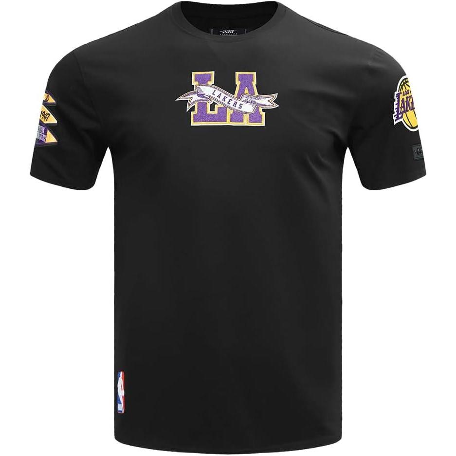 image:imagePro Standard NBA Mens Mens NBA Team Pennants Cotton Short Sleeve TeeBlack