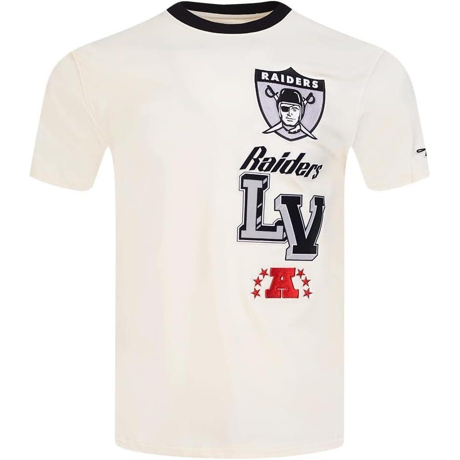 image:imageRetro Cascade Las Vegas Raiders Mens Ringer Tee EggshellBlack by Pro StandardEggshell Black