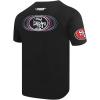 49ERS ECHO LOGO MEN’S BLACK JERSEY TEE BY PRO STANDARD(Black)